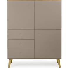 Tenzo Möbel Tenzo XXXL Highboard Taupe Eichefarben Kleiderschrank