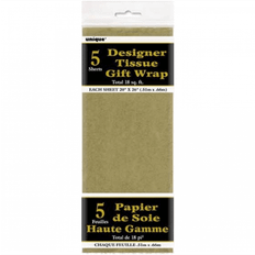 Papeles de regalo Unique Party Silkespapper Guld 5-pack