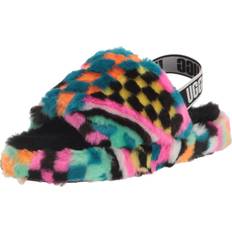 Children's Shoes UGG Girls Preschool Fluff Yeah Slide Girls' Preschool Shoe Black/Multi 13.0