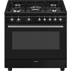 Smeg Fornelli saldi Smeg CX91GMBL Freestanding Elettrico Gas Nero A Nero