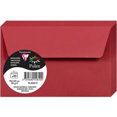 Suministros de Envío y Embalaje Clairefontaine 5581 C Pollen Paquete de 20 sobres 9 x 14 cm, rojo granate