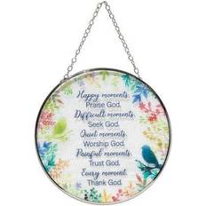 Blue Artificial Plants Happy Moments Praise God Suncatcher Planta Artificial