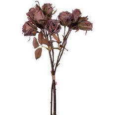 Flowers 16.5" Light Mauve Artificial Dried Rose Bundle.