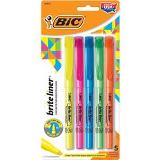 Markers Bic Brite Liner Highlighters Chisel Tip 5-pack