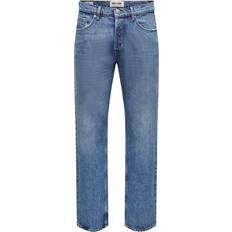 Edge Loose Jeans - Blue/Medium Blue Denim