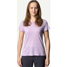 Houdini Tops Houdini Women's Tree Message Tee, XL, Purple Heather/Recon