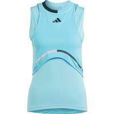 Turquoise Tank Tops adidas Heat.rdy Match Sleeveless T-shirt Blue Woman