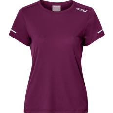 Dame - Løb - Sølv Overdele 2XU Aero Løbe T-shirt Dame Bordeaux