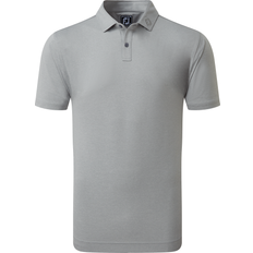 Grey - Sportswear Garment Polo Shirts FootJoy Heather Self Collar Golf Polo Shirt