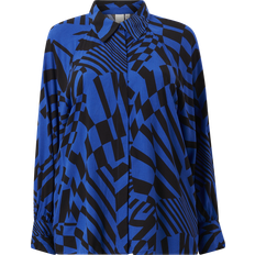 Y.A.S Dam Skjortor Y.A.S Skjorta YasZigsa LS Shirt - Blå