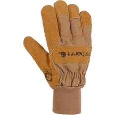 Carhartt Waterproof/Breathable Suede Work Gloves for Men Brown Brown