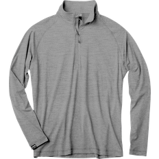 Golf Sweaters Storm Creek Pacesetter Quarter-Zip Long-Sleeve Shirt for Men Light Heather Gray