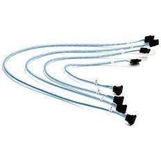 Kabel SuperMicro CBL0186L 4 Round-0.56 m-SATA I-Male/Male-Black-Blue-White-Straight