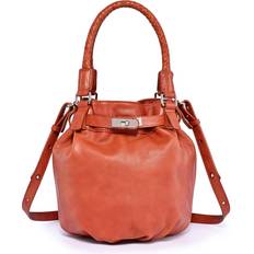 Old Trend Pumpkin Bucket Bag - Cognac