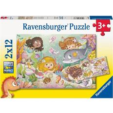 Jigsaw Puzzles Ravensburger Little Fairies & Mermaids 2x12 Pieces