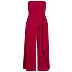 City Chic Attract Jumpsuit - Currant