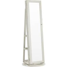 Boîtes à Bijoux Songmics Rotating Mirror Jewelry Cabinet - White