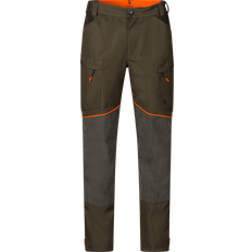 Herr - Jakt - Orange Byxor Seeland Men's Venture Pants, 48, Pine Green/Hi-Vis Orange