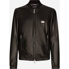 Dolce & Gabbana Black Outerwear Dolce & Gabbana Essential Leather Jacket Black