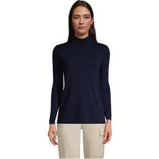 Lands' End Sweaters Lands' End Women Shaped Supima Turtleneck Radiant Navy Regular