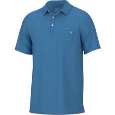 Rayon Polo Shirts Huk Men's Waypoint Polo Azure Blue