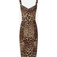 Dolce & Gabbana Elegant Blommig Klänning för Kvinnor Brown