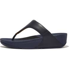 Fitflop Lulu läder tåpost för kvinnor, Djupaste blå