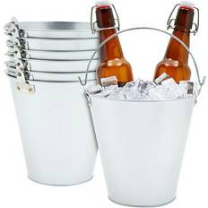 Beige Bottle Coolers Juvale 6 Pack Large Bucket Ice Pails Bottle Cooler