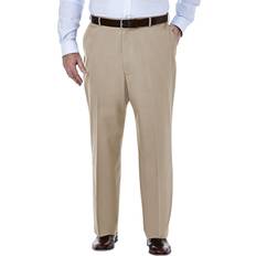 Haggar Premium No Iron Classic Fit Flat Front Khakis, 29, White White