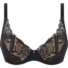 Chantelle Soutien-Gorge Coques Plongeant Avec Dentelle de Leavers - Nero