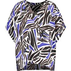 Fine Shimmering Blouse Shirt - Black patterned