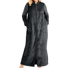 Plus size sleepwear The Microfleece Robe Plus Size - Black