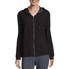 Hanes Women's French Terry Full-Zip Hoodie - Ebony