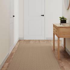 vidaXL tæppeløber sisallook sandfarvet Beige, Brun cm