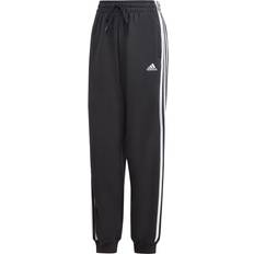 Adidas Essentials 3-Stripes French Terry Loose-Fit Pants - Black/White