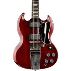 Gibson Gibson Custom Murphy Lab 1964 Sg Standard Reissue With Maestro Ultra Light Aged Electric Guitar Cherry Red