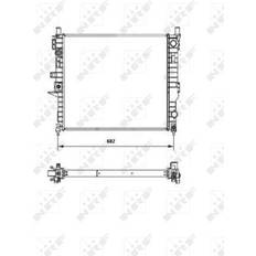 F Refroidisseurs d'Eau pour CPU NRF Radiateur Du Moteur 55335 Aluminium 610 545 42 Avec Pièces D'Assemblage