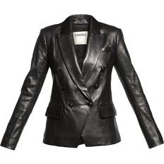 Leather Blazers L'agence Kenzie Blazer - Black