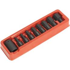 Power Tool Accessories Sealey AK5609 Impact Hex Bit & Holder Set 9pc 1/2"Sq Drive