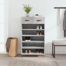 Betong Skohyller vidaXL Cabinet Concrete Engineered Wood Shoe Rack