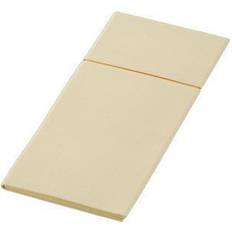 Beige Papirservietter Duni letto bestikserviet 1/8 fold 40x33cm airlaid bio creme