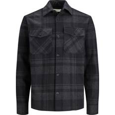 Jack & Jones Roy Check Overshirt,Dark Grey Melange