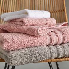 Catherine Lansfield Zero Twist Mjuk Absorberande Bomull Par Rosa Badlakan Rosa