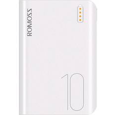 Mini powerbank 10000mah Romoss powerbank Sense 4 Mini Hvid 10000mAh