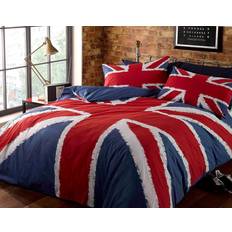 Rapport Rock N Roll Funky Union Jack British Uk Duvet Cover White, Multicolour, Blue, Red