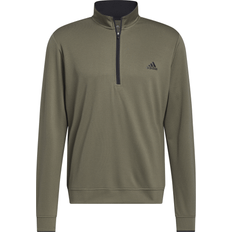 adidas Quarter Zip Golf Pullover - Olive Strata