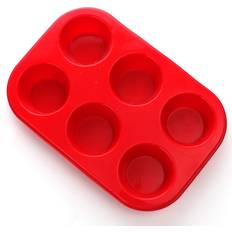 Red Muffin Trays Silicone Pan, European Muffin Tray