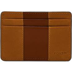 Fossil everett card case kredit- visitenkartenetui geldbörse medium brown