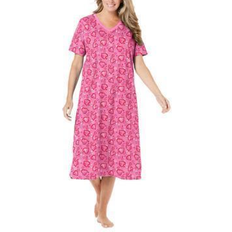 M Nightgowns Women's Long Print Sleepshirt Plus Size - Pink Hearts