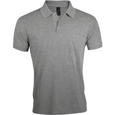 Sol's Prime Pique Plain Short Sleeve Polo Shirt - Grey Marl